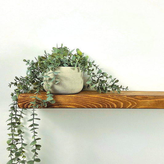 Rustic Floating Shelf | 22cm Depth | Dark Oak