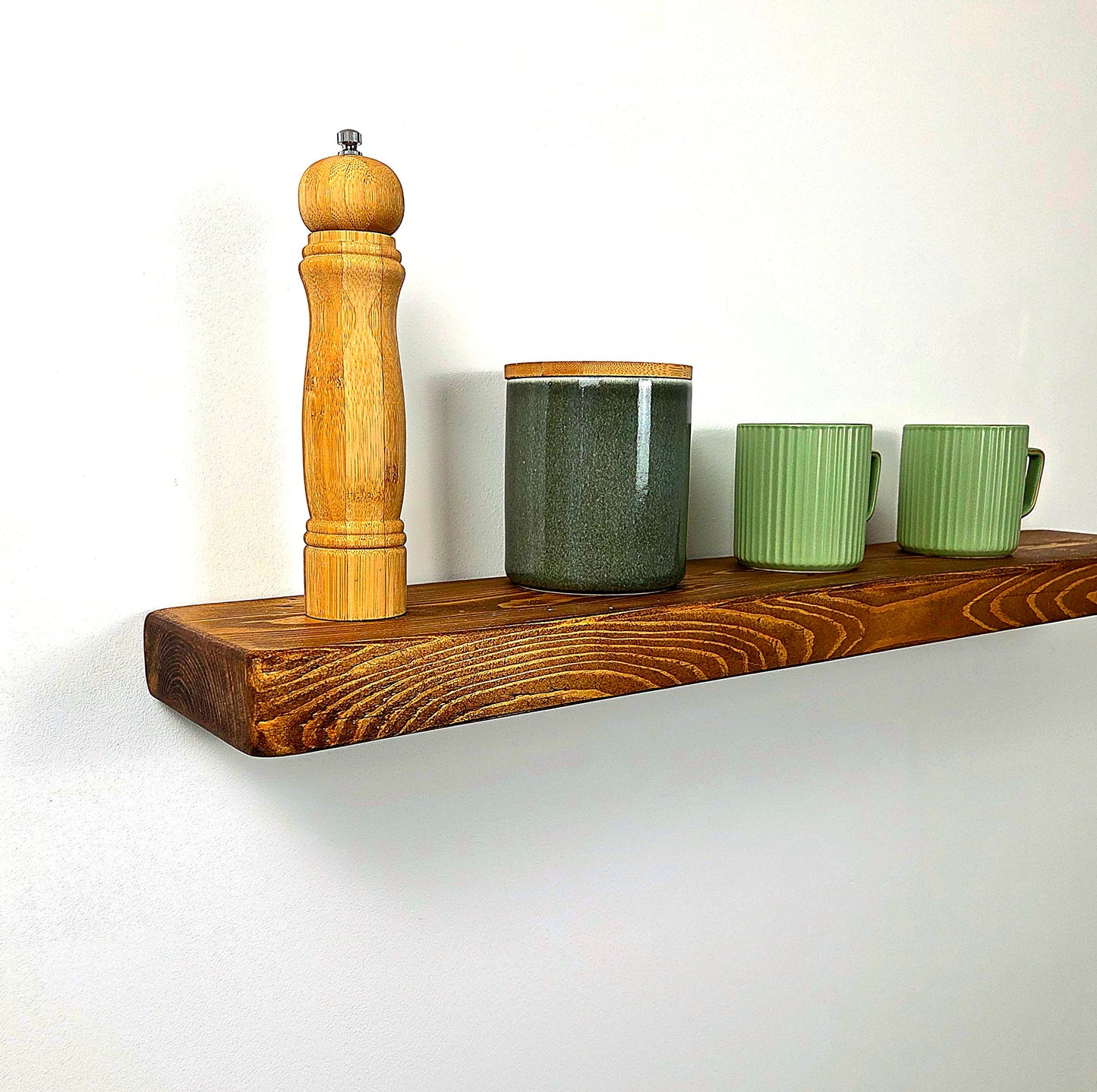 Rustic Floating Shelf | 15cm Depth | Dark Oak