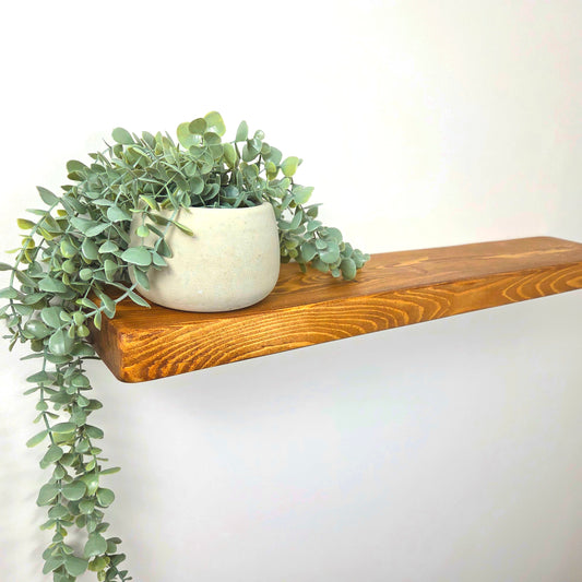Rustic Floating Shelf | 15cm Depth | Dark Oak