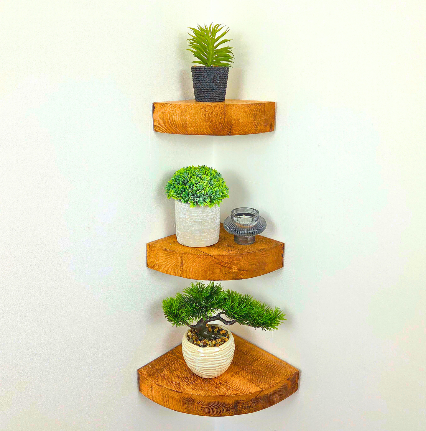 Rustic Round Corner Shelf