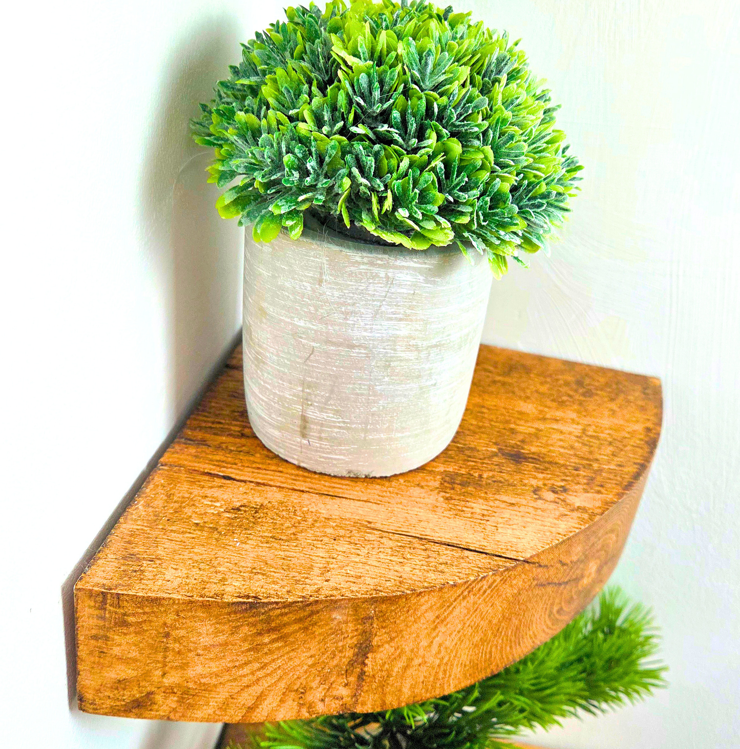 Rustic Round Corner Shelf