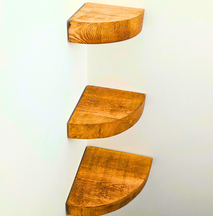 Rustic Round Corner Shelf