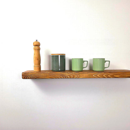 Rustic Floating Shelf | 15cm Depth | Dark Oak