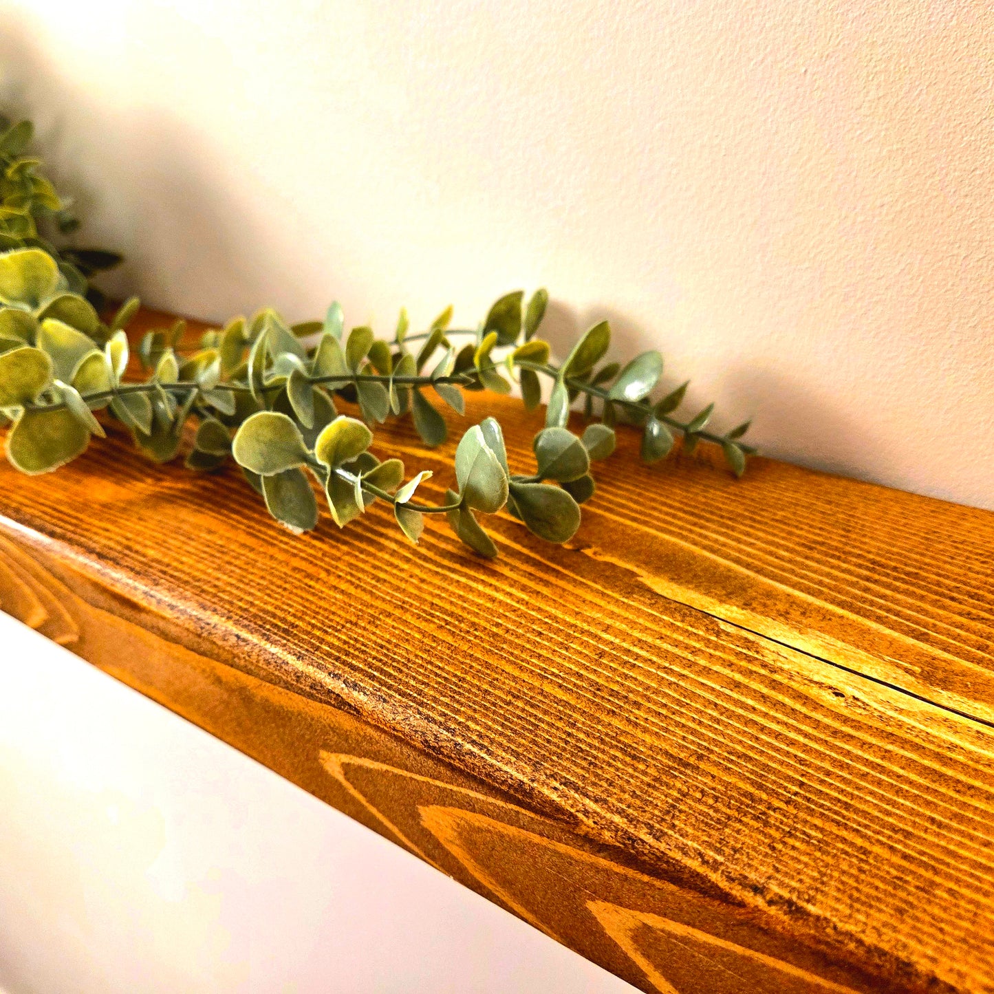 Rustic Industrial Pipe Bracket Shelf | 15cm