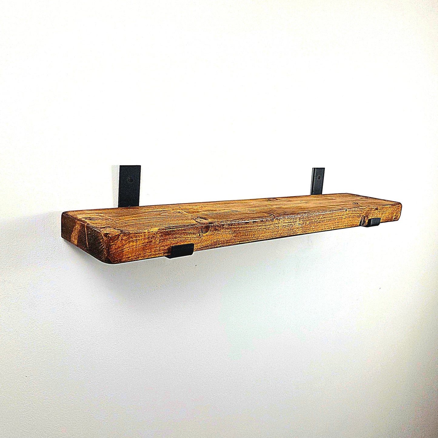 Rustic Wooden Bracket Shelf | 30cm