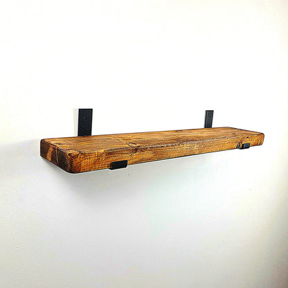 Rustic Wooden Bracket Shelf | 30cm