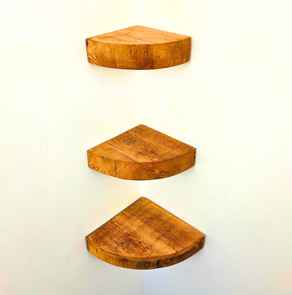Rustic Round Corner Shelf