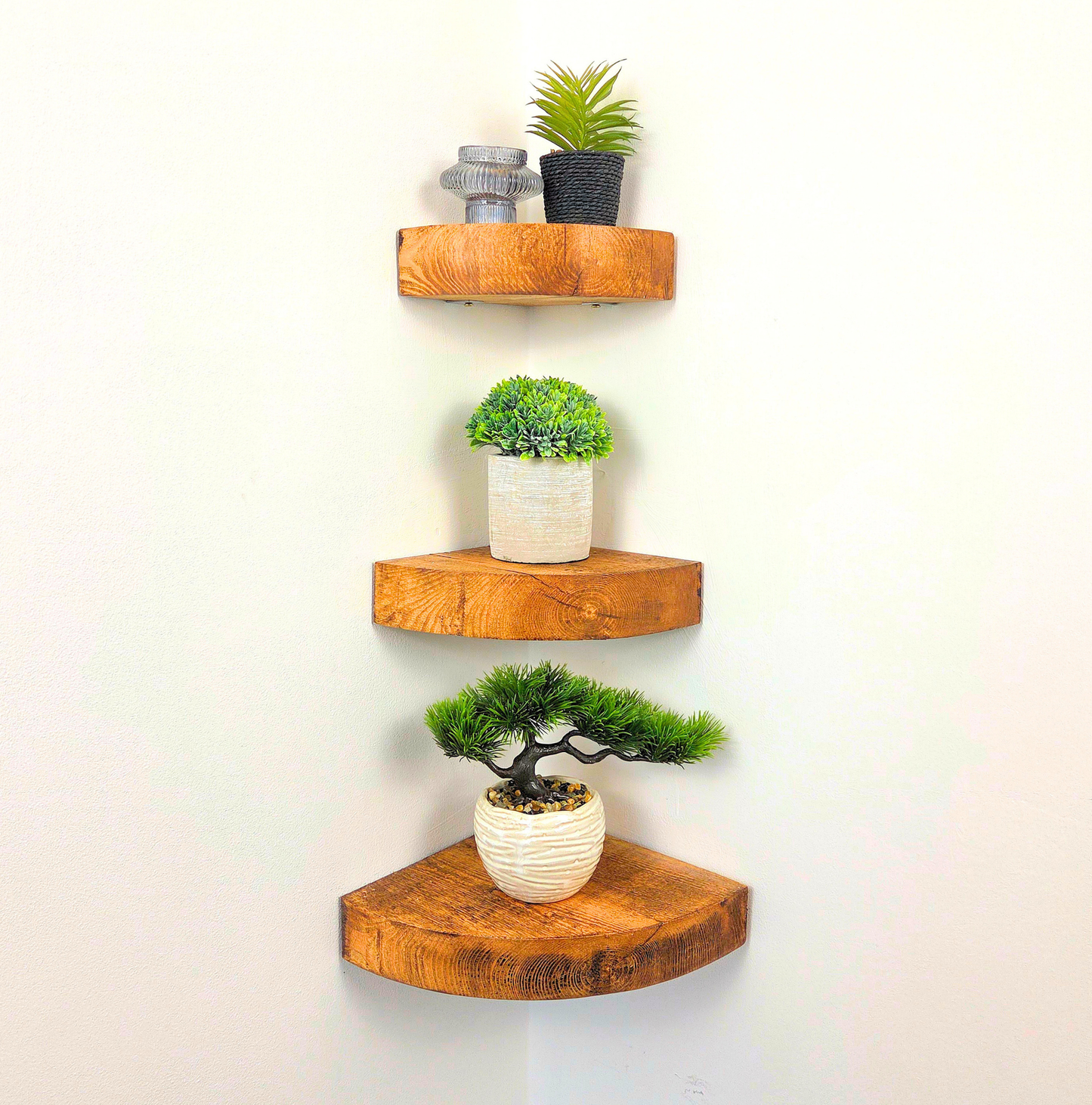 Rustic Round Corner Shelf