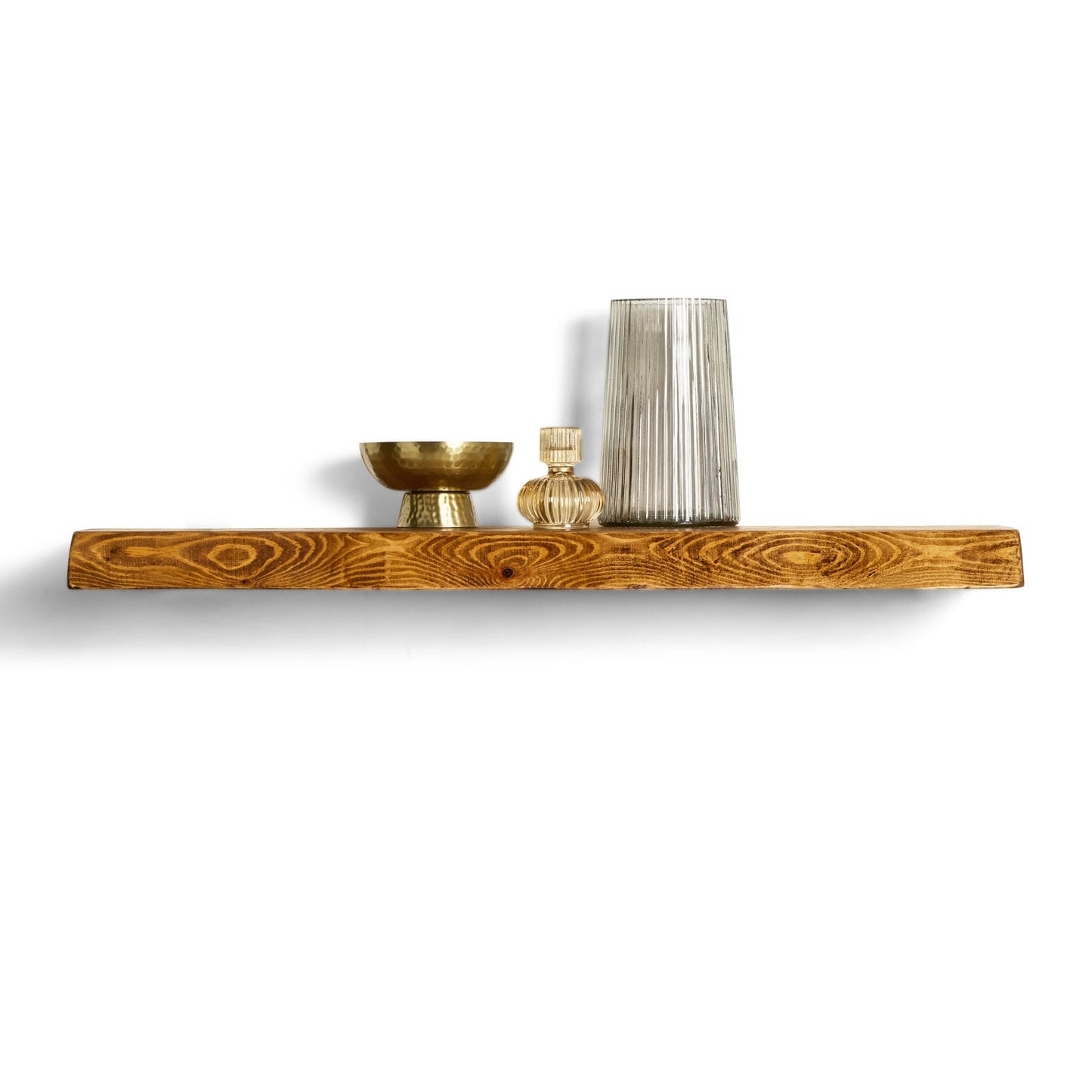 Rustic Live Edge Floating Shelf | 22cm Depth