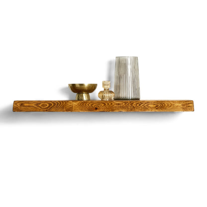 Rustic Live Edge Floating Shelf | 22cm Depth