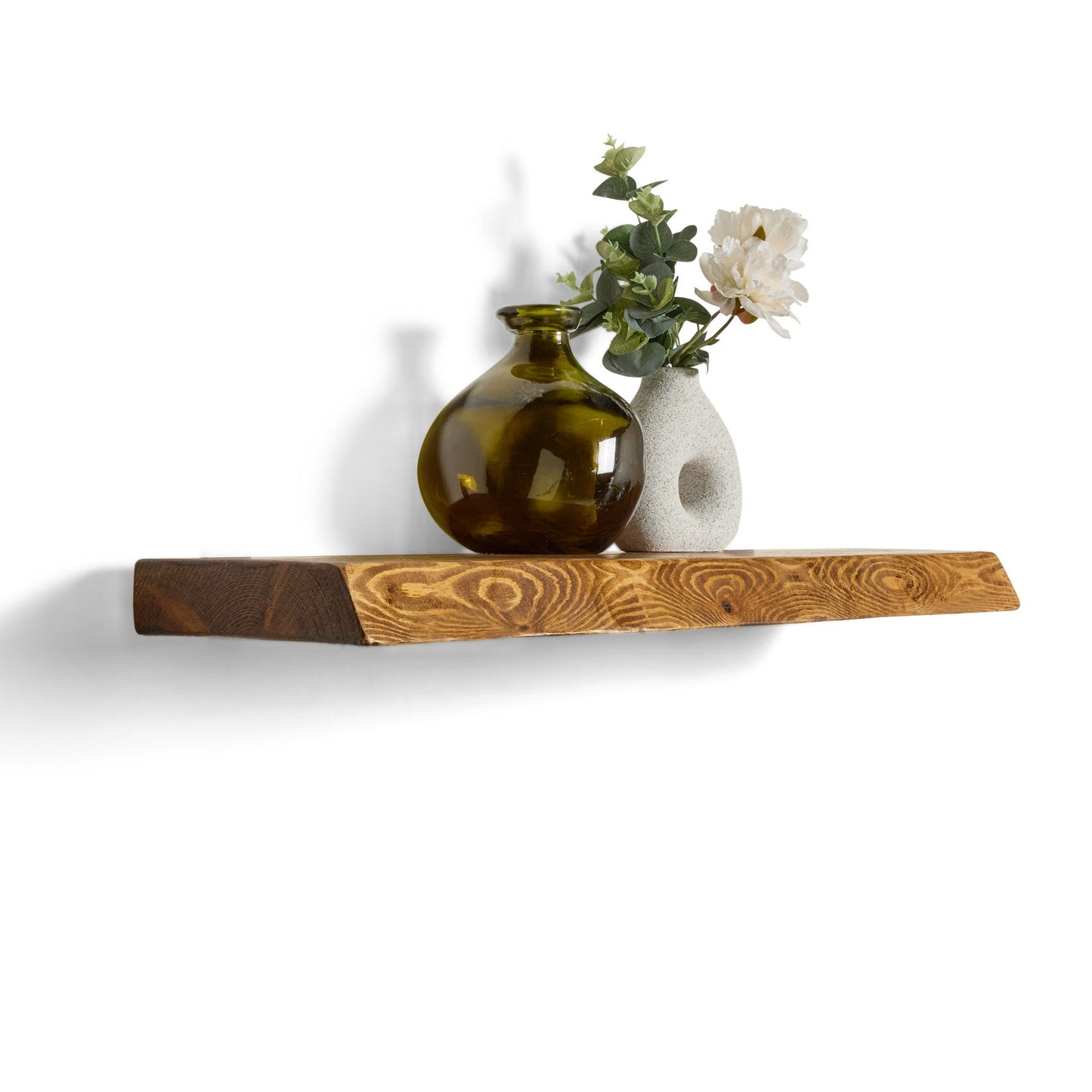 Rustic Live Edge Floating Shelf | 22cm Depth