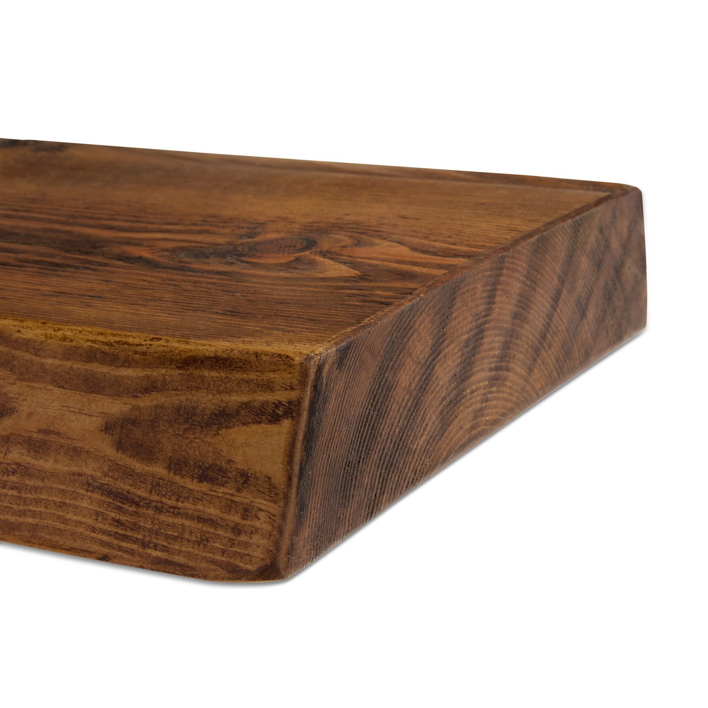Rustic Live Edge Floating Shelf | 22cm Depth