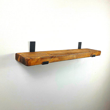 Rustic Wooden Bracket Shelf | 22cm
