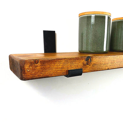 Rustic Wooden Bracket Shelf | 15cm